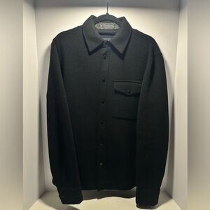 rag & bone Black Wool Blend Shirt Jacket Mens Medium
